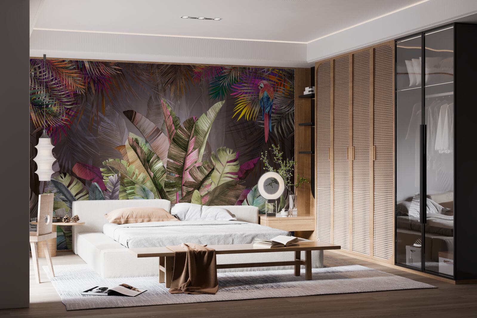 Fototapeta bohaté listy džungle v noci