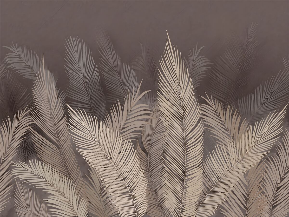 Fototapeta svieže zelené paprade vo večerných hodinách