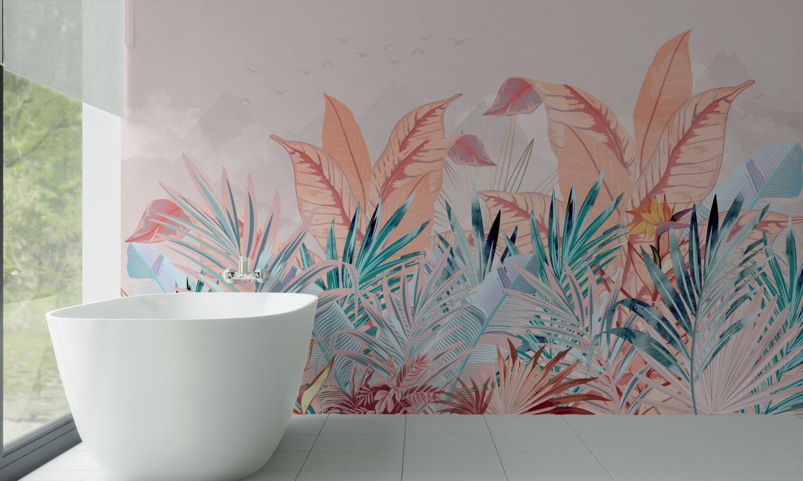 Fototapeta papraďové listy vo všetkých farbách