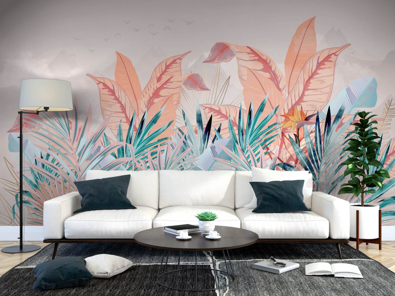 Fototapeta papraďové listy vo všetkých farbách