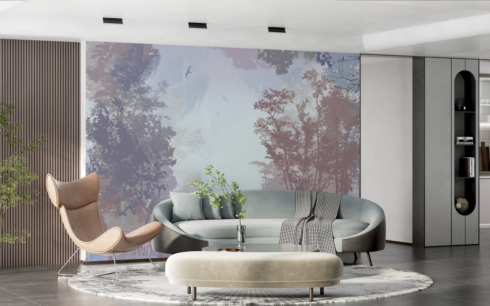 Fototapeta ráno v jesennom lese