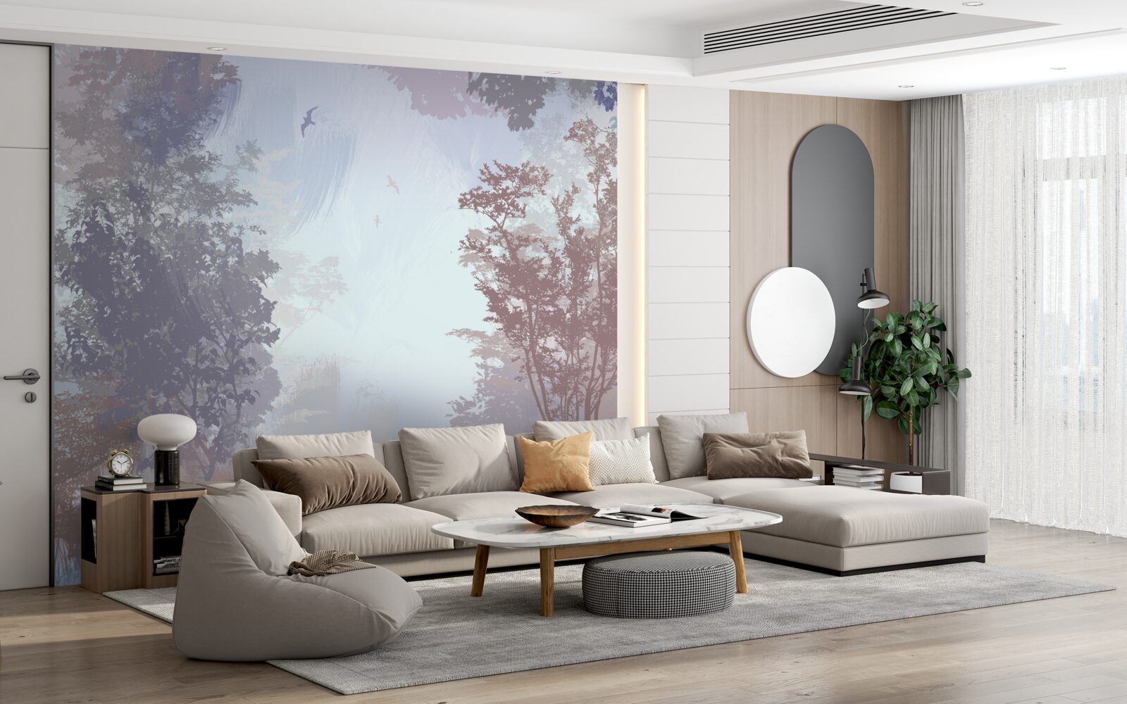 Fototapeta ráno v jesennom lese