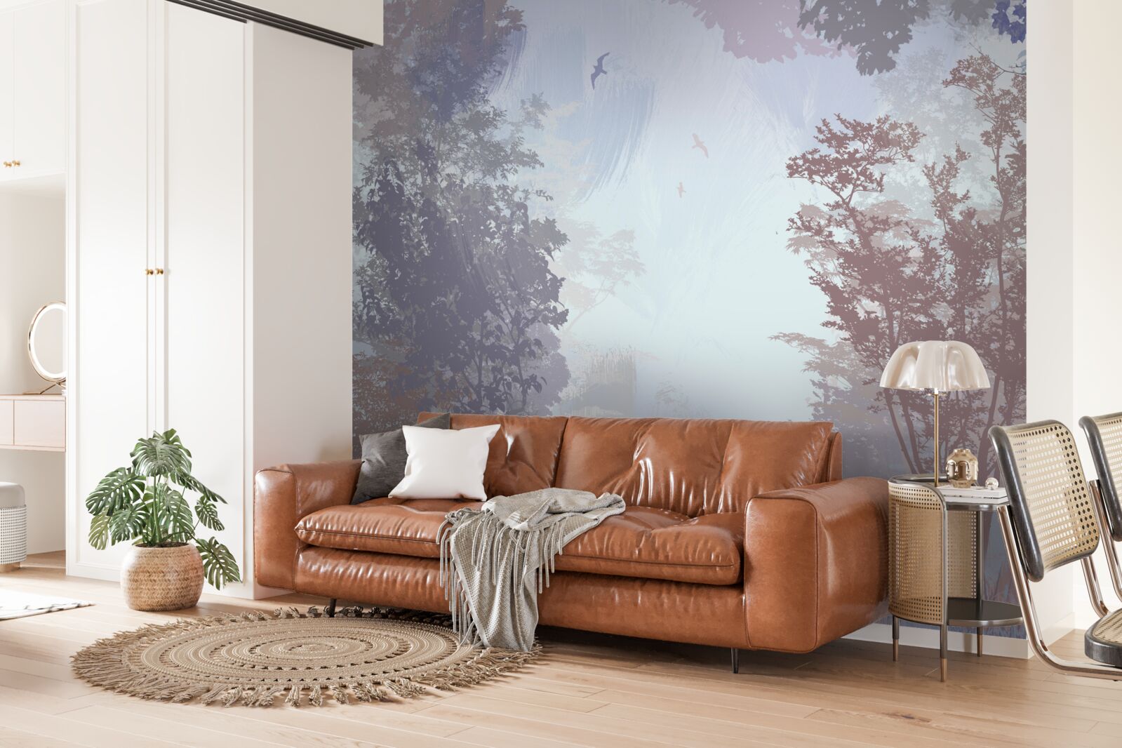 Fototapeta ráno v jesennom lese