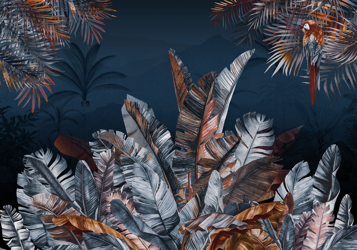 Fototapeta nočná džungľa a papraď