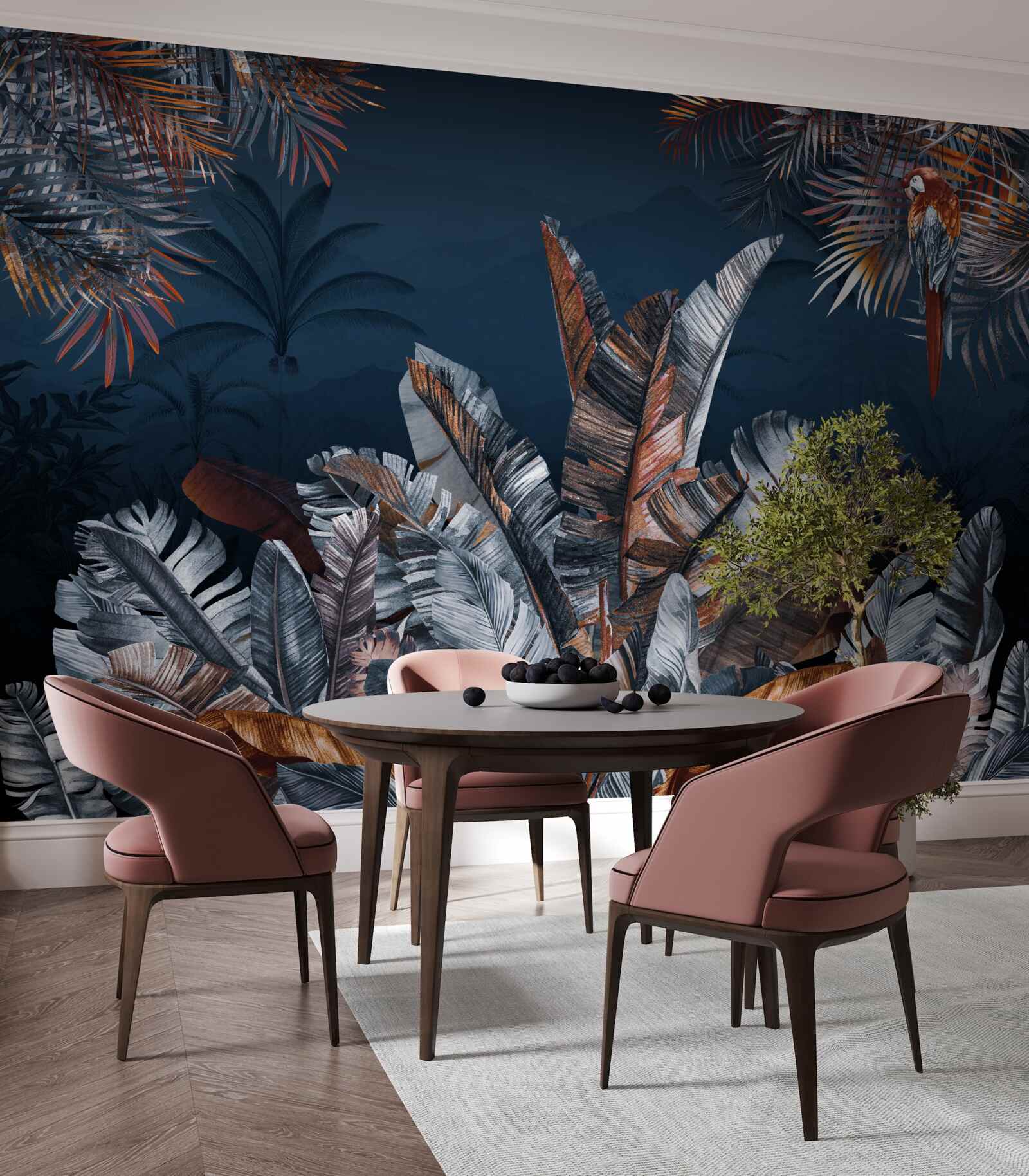 Fototapeta nočná džungľa a papraď