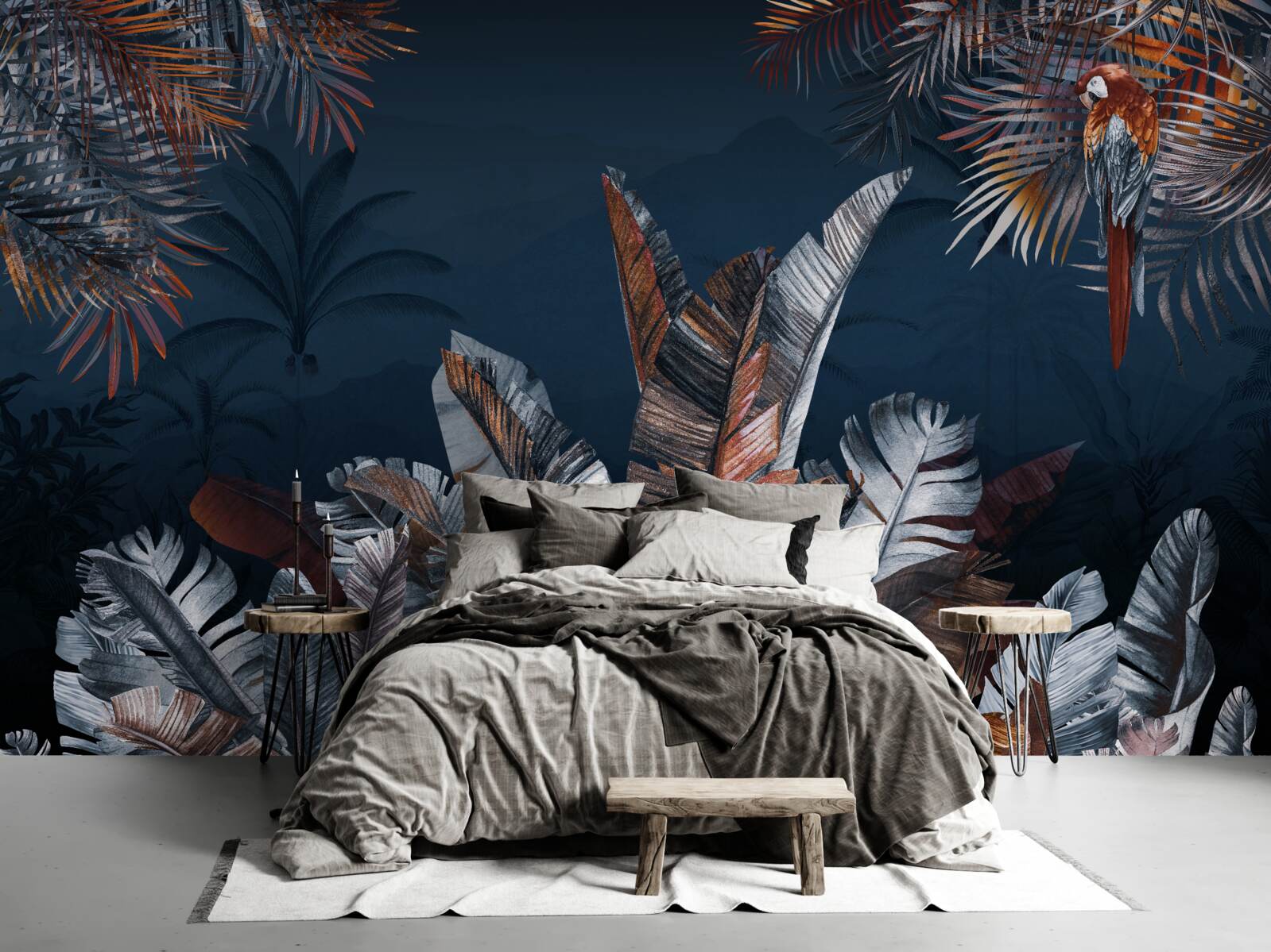 Fototapeta nočná džungľa a papraď