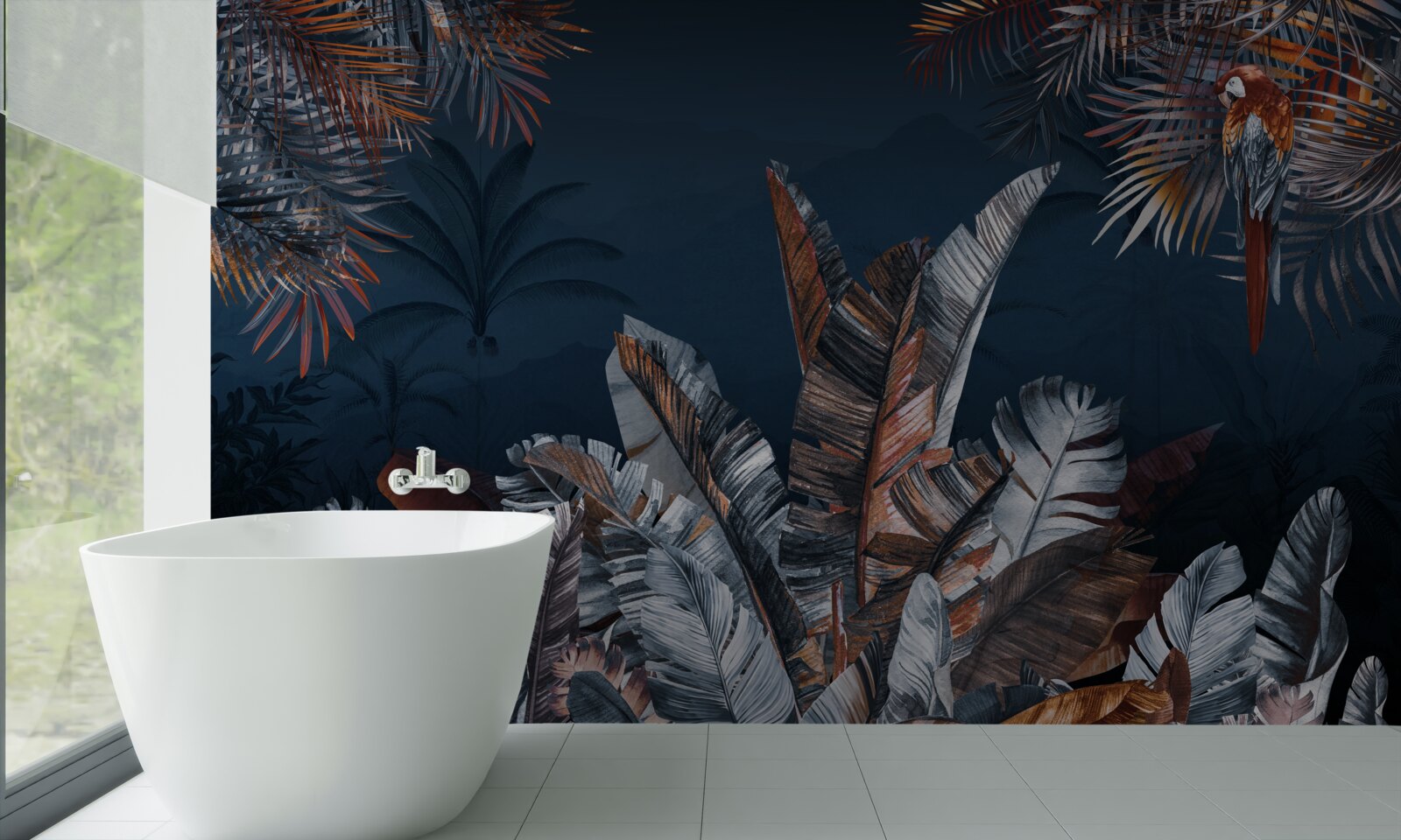 Fototapeta nočná džungľa a papraď