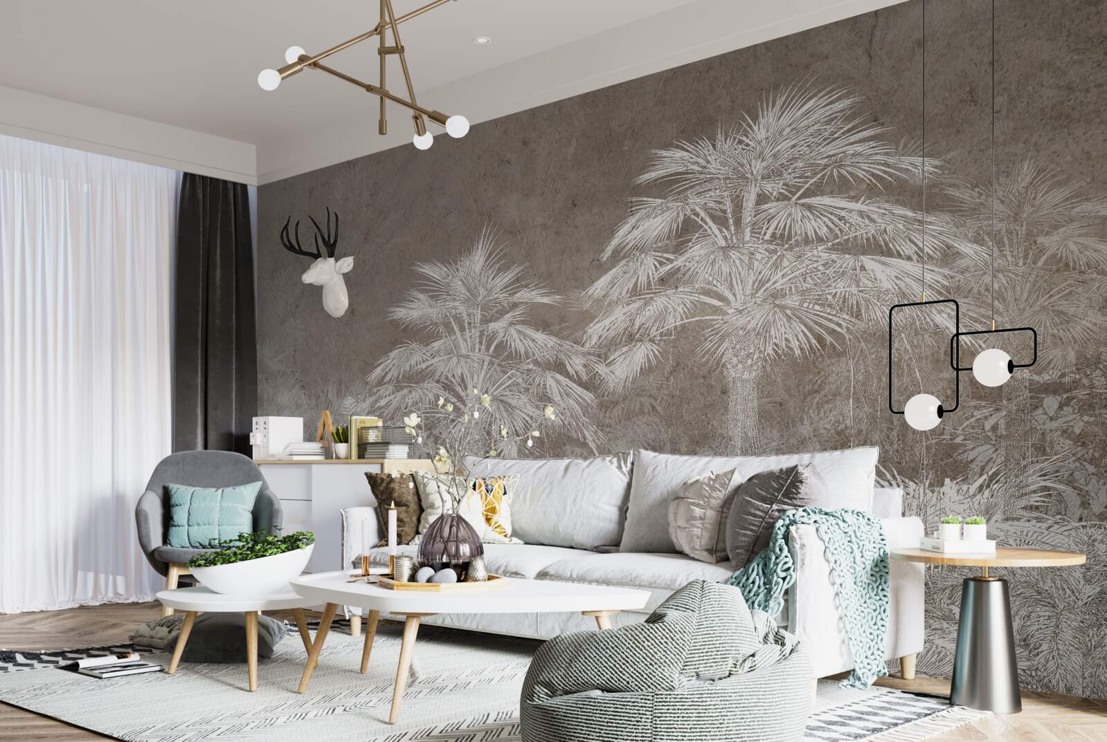 Fototapeta hustá tropická vegetácia v noci