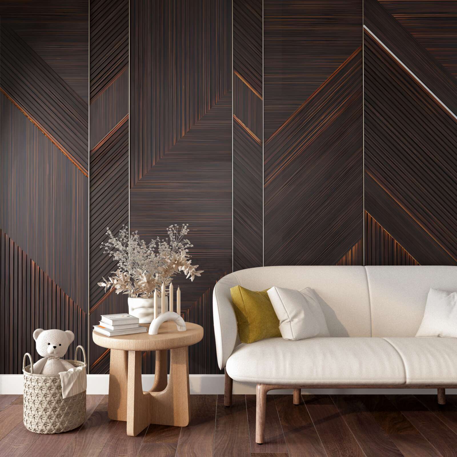 Fototapeta leštená tmavá parketová doska