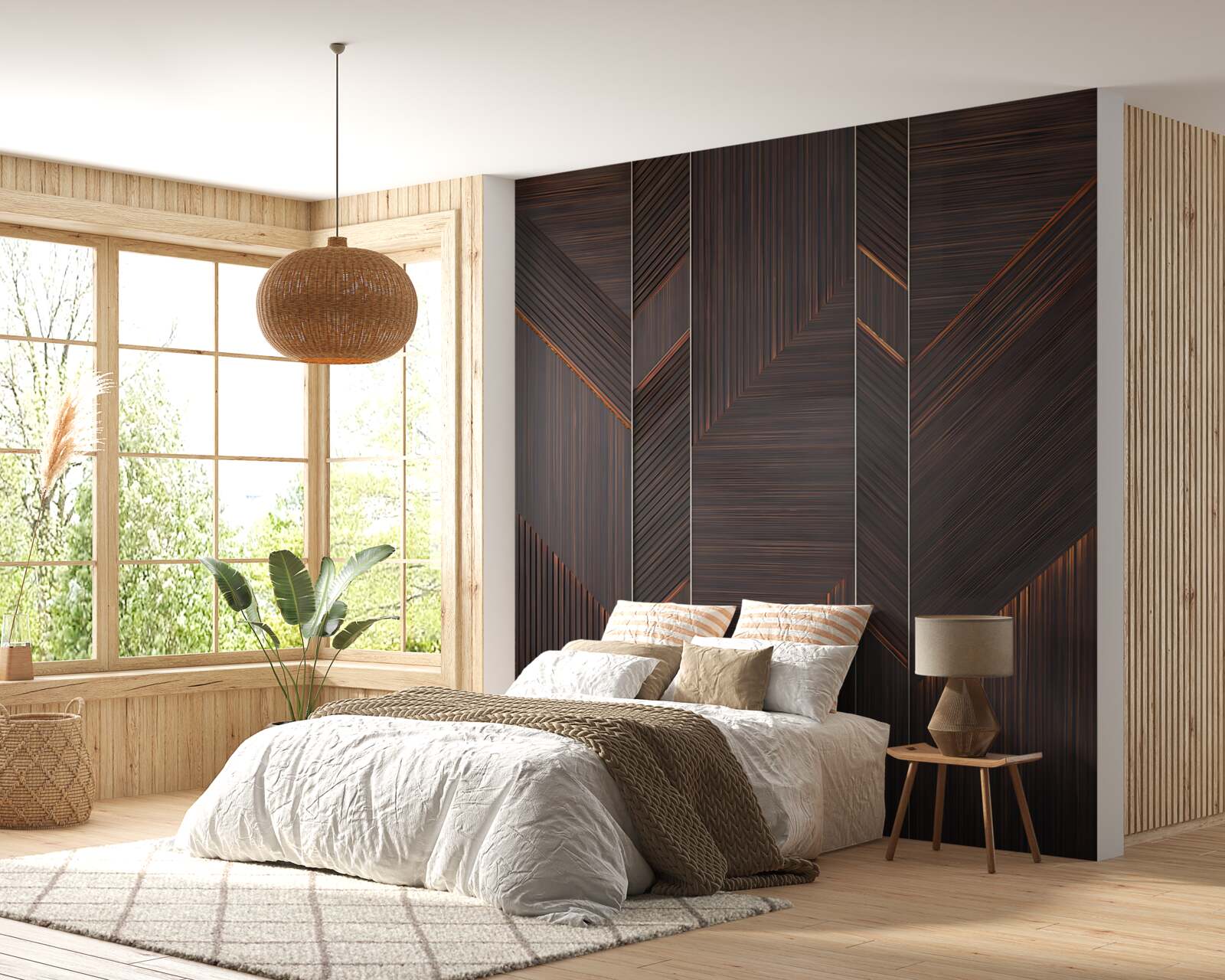 Fototapeta leštená tmavá parketová doska