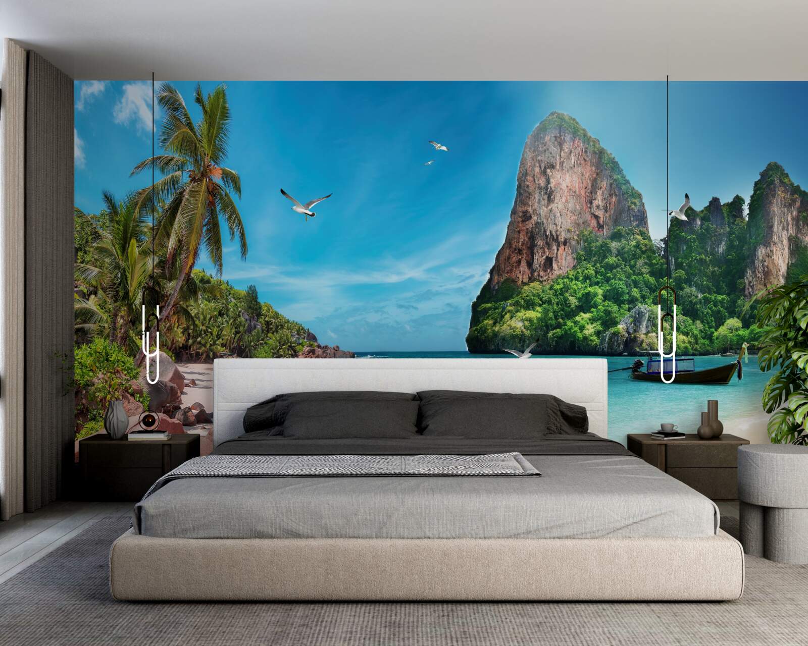 Fototapeta krajina s horami v trópoch