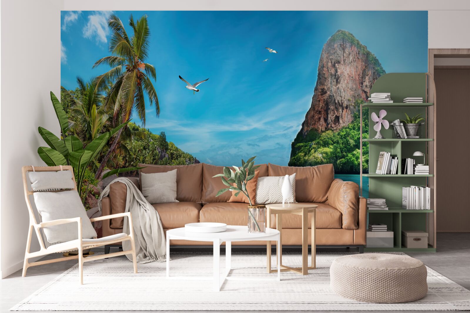 Fototapeta krajina s horami v trópoch