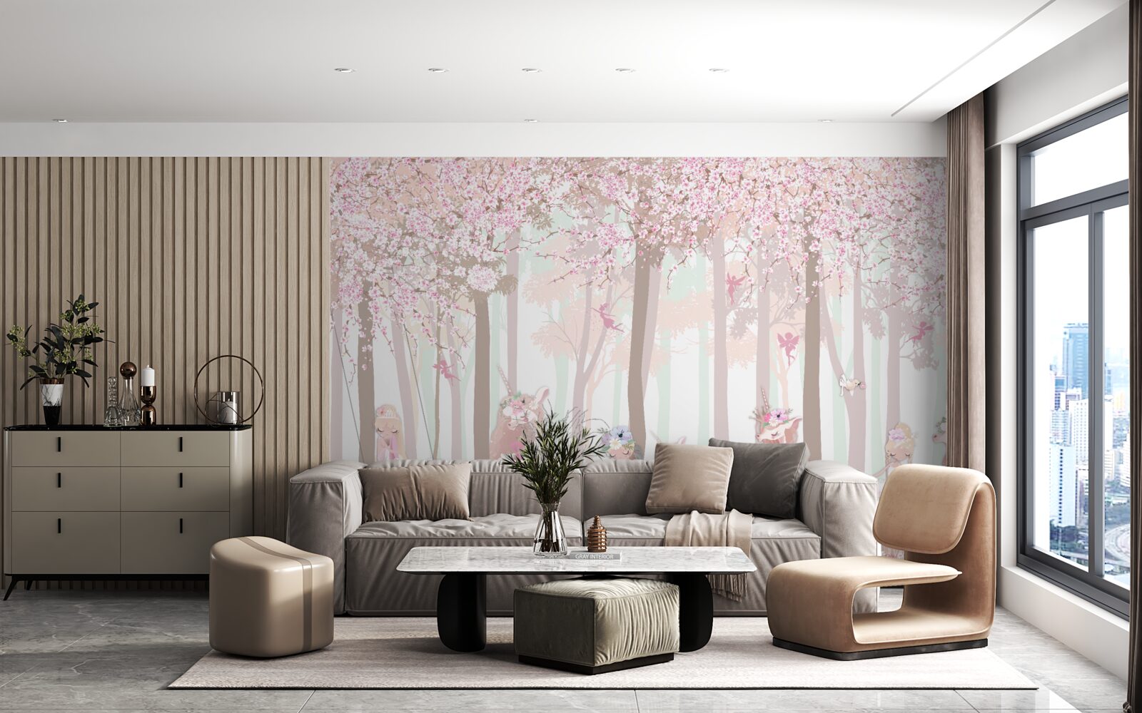 Fototapeta zvieratá tancujú v jarnom lese