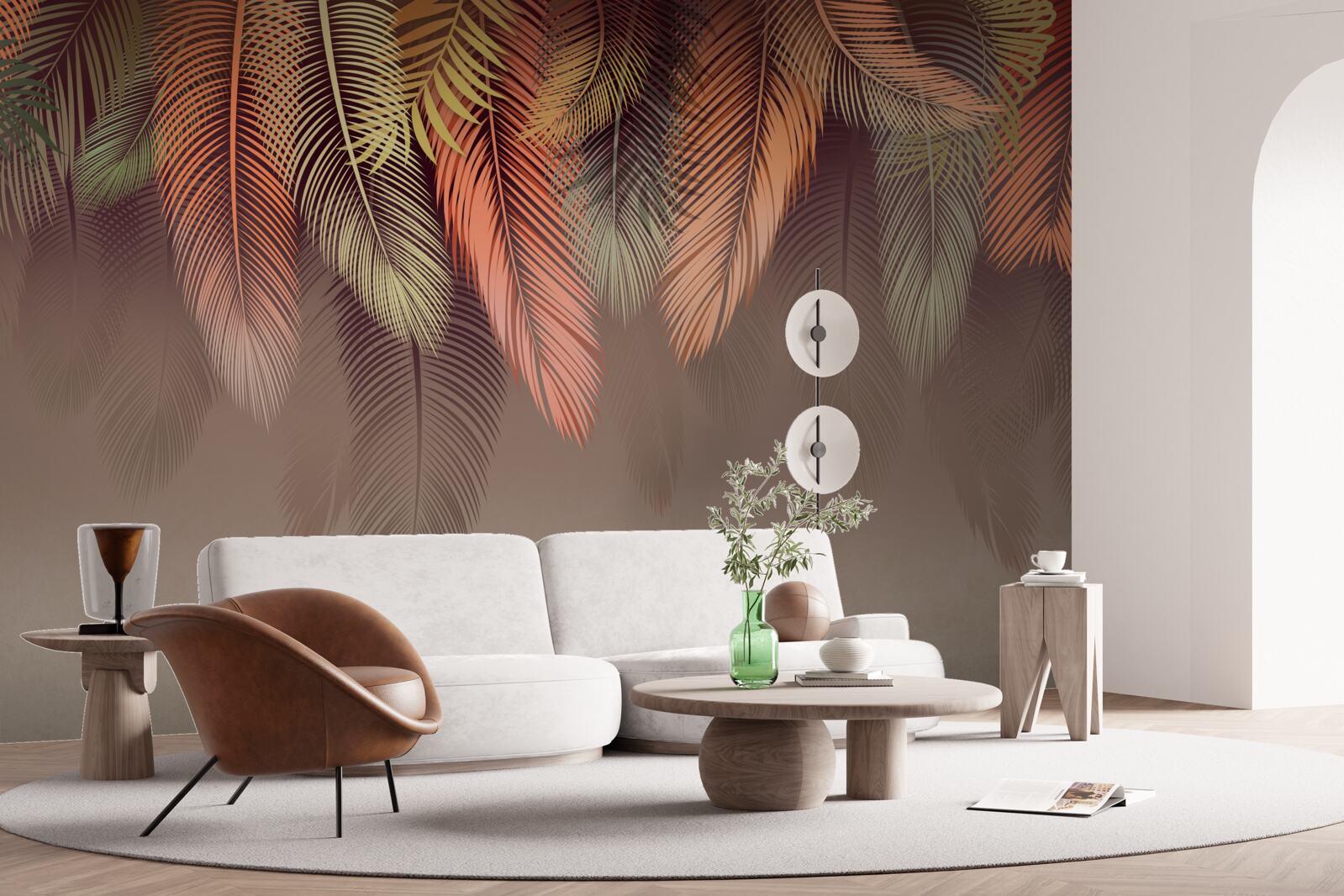 Fototapeta listy paprade na jeseň