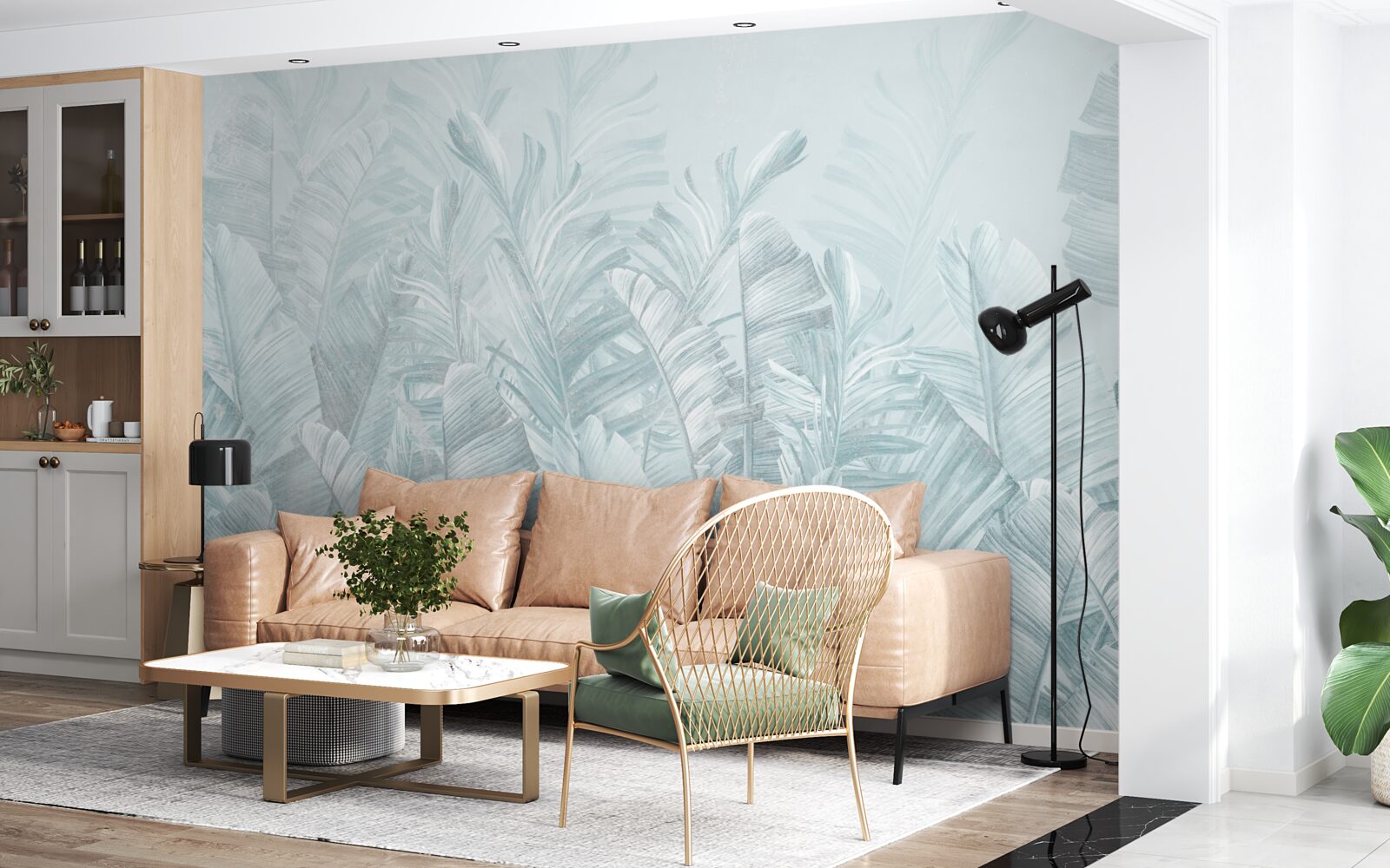 Fototapeta silný dážď zalieva rastliny