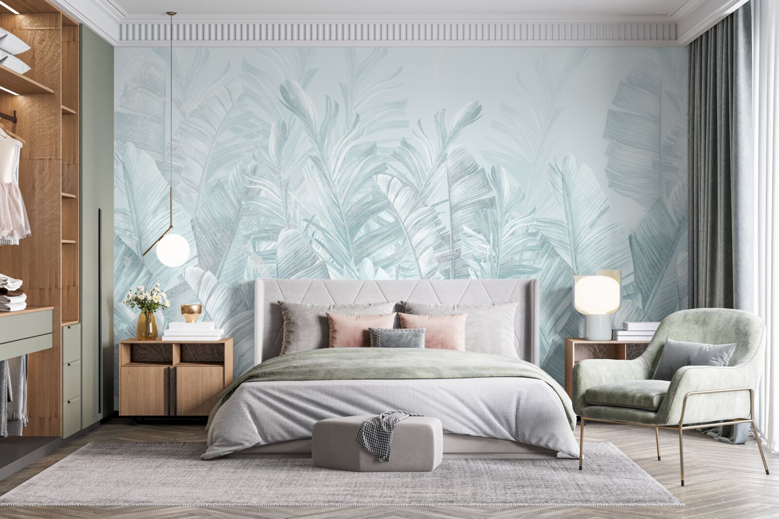 Fototapeta silný dážď zalieva rastliny