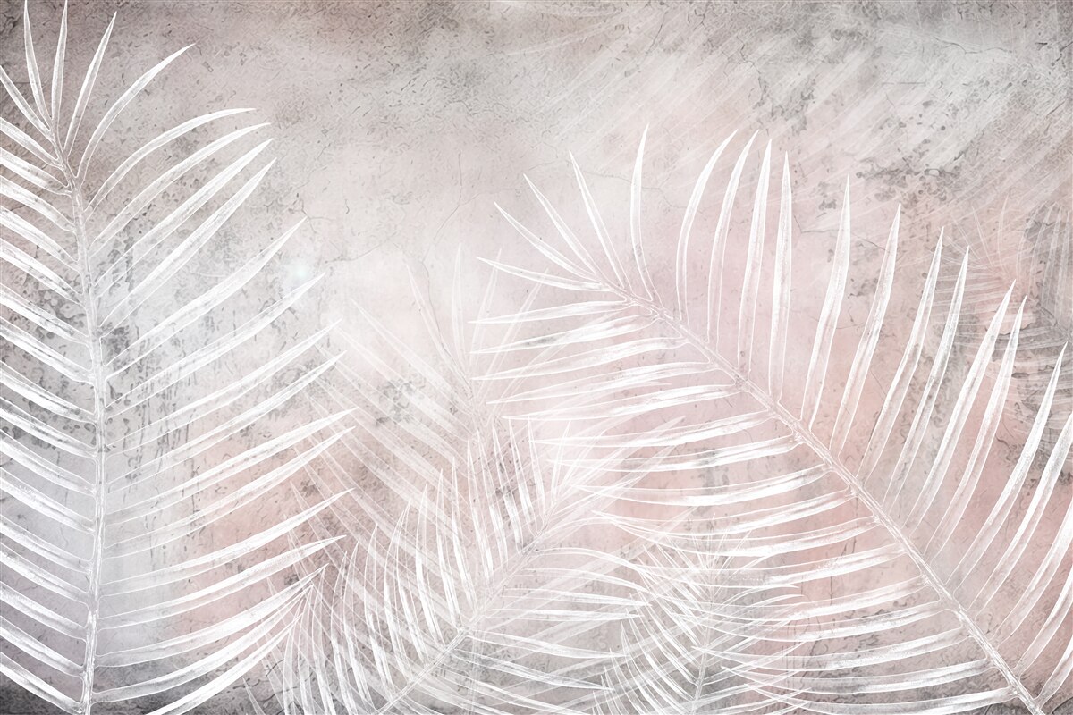 Fototapeta široké biele listy na mäkkom pozadí