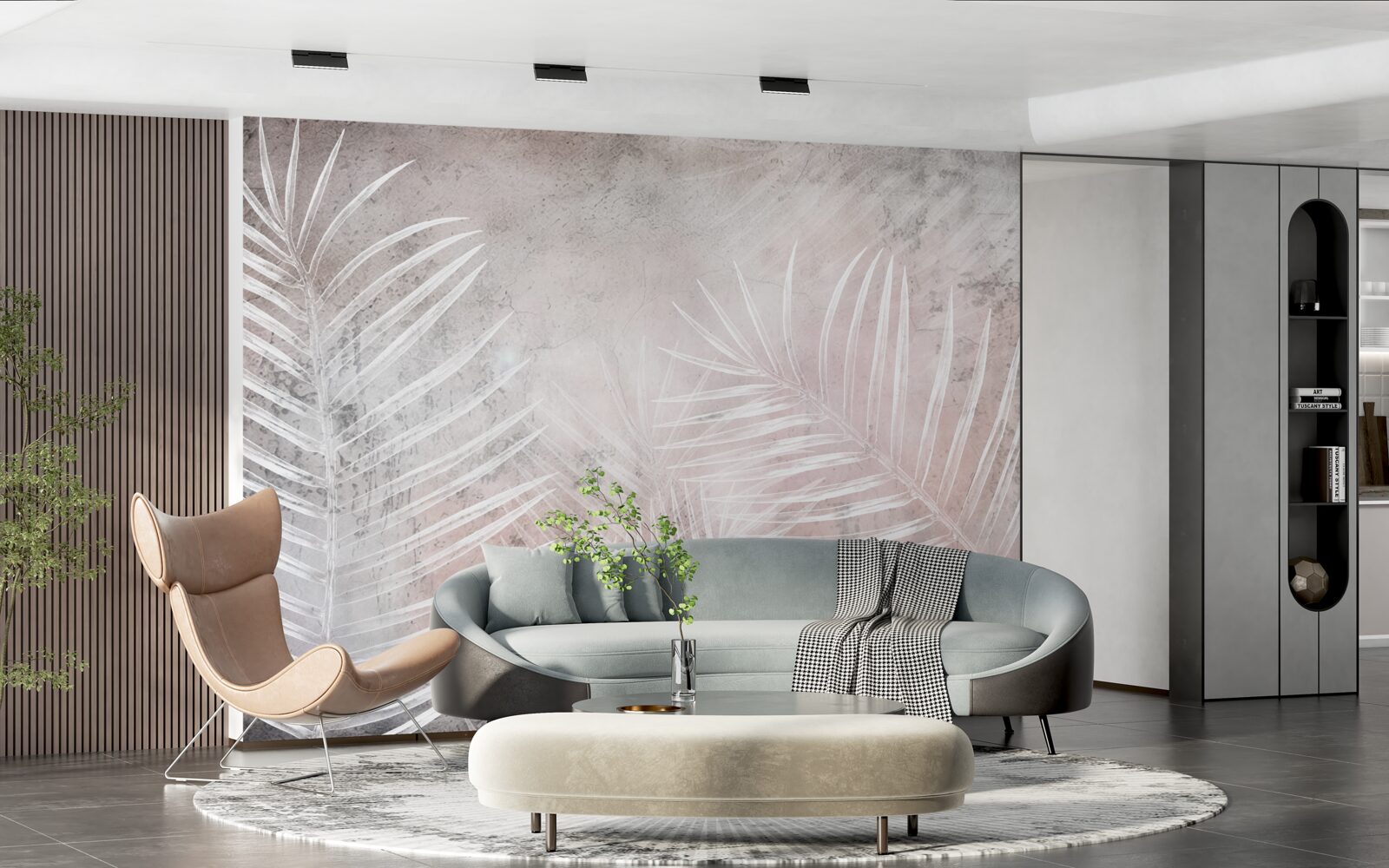 Fototapeta široké biele listy na mäkkom pozadí