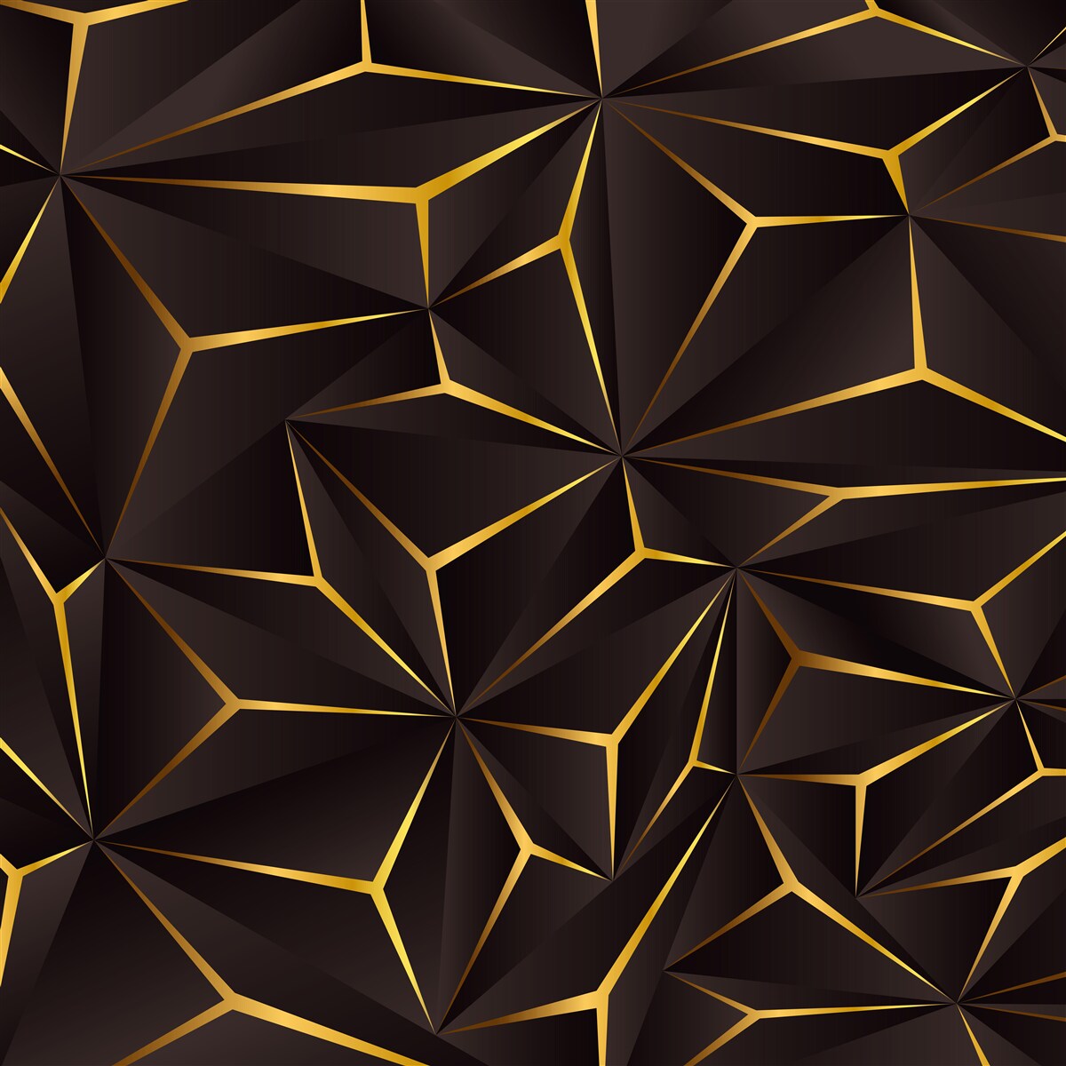 Fototapeta objemová abstrakcia čierna a zlatá