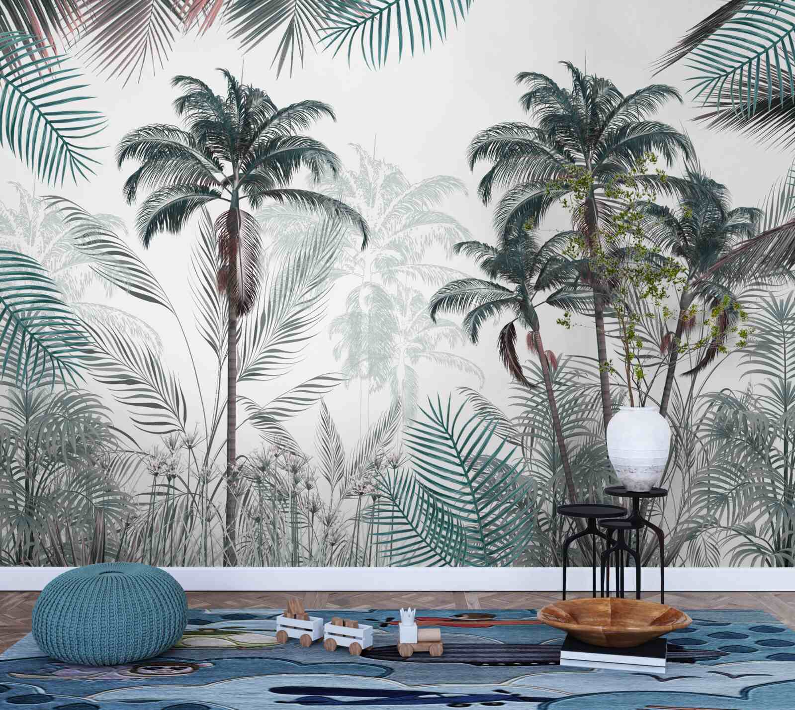 Fototapeta tropické lesy, palmy a paprade