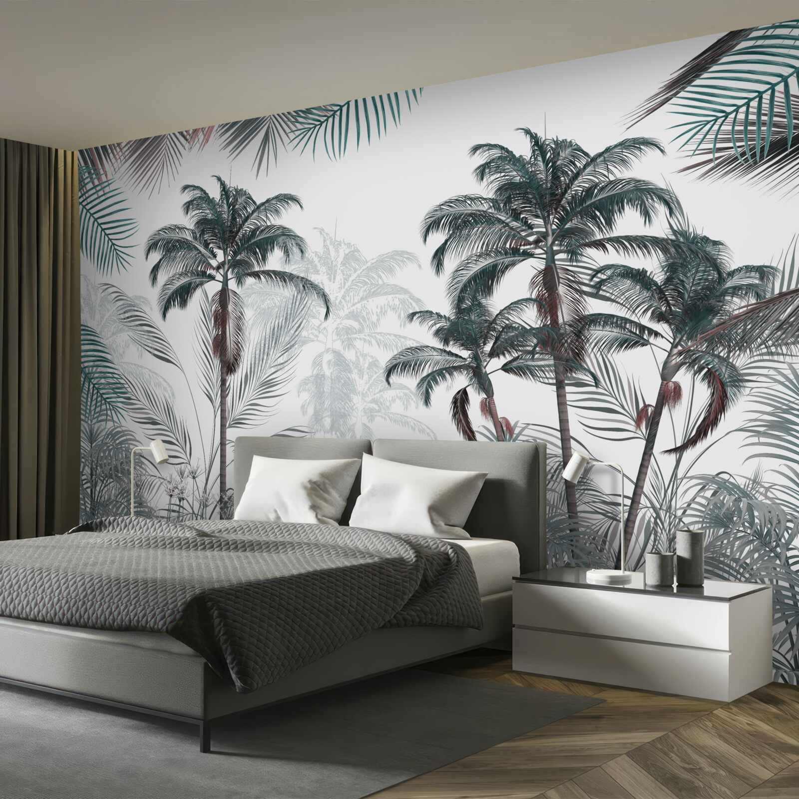 Fototapeta tropické lesy, palmy a paprade