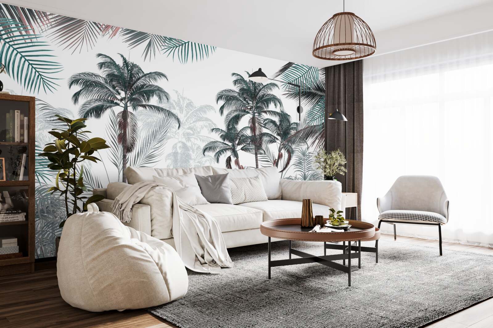 Fototapeta tropické lesy, palmy a paprade