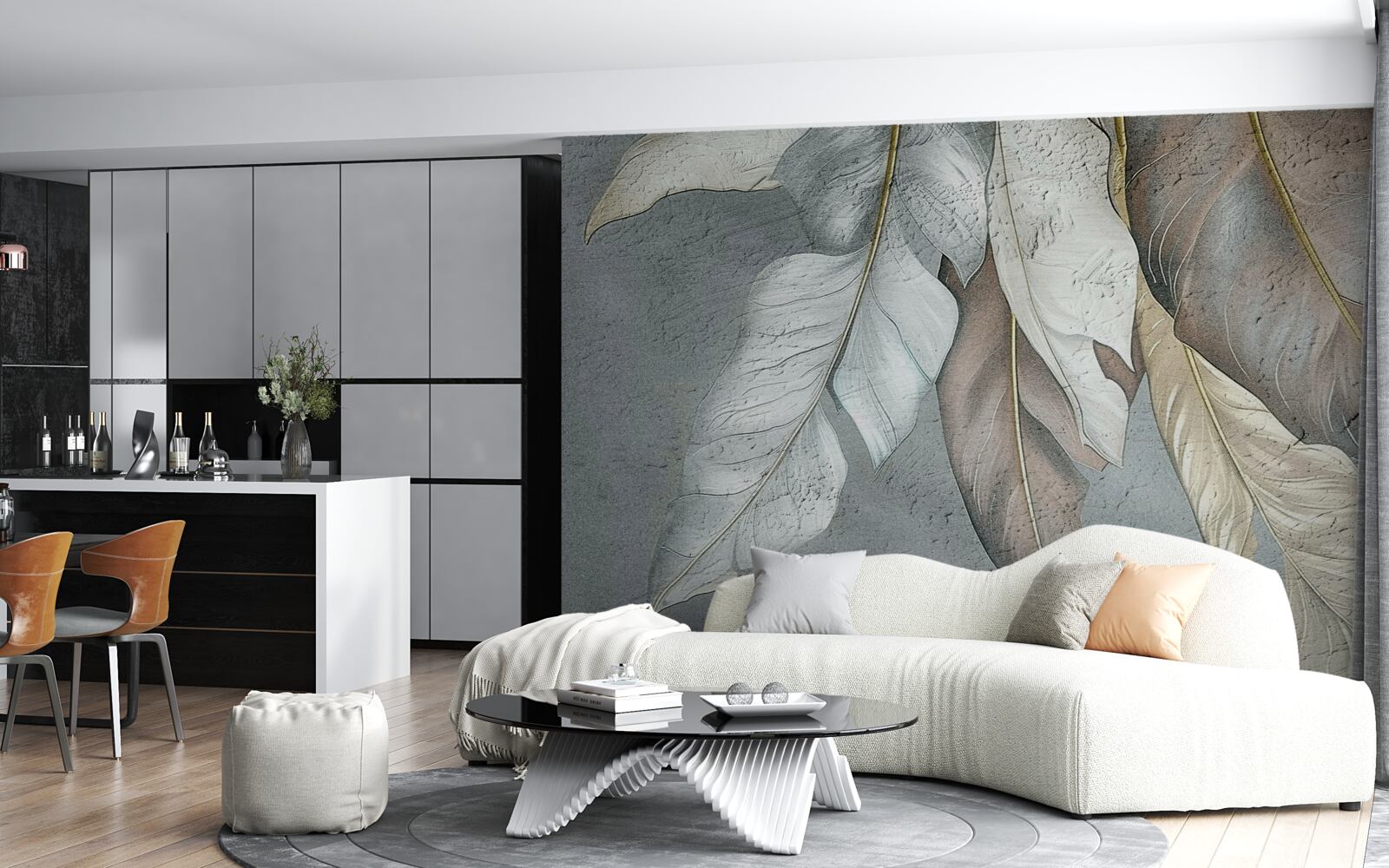 Fototapeta listy paprade naťahujúce sa