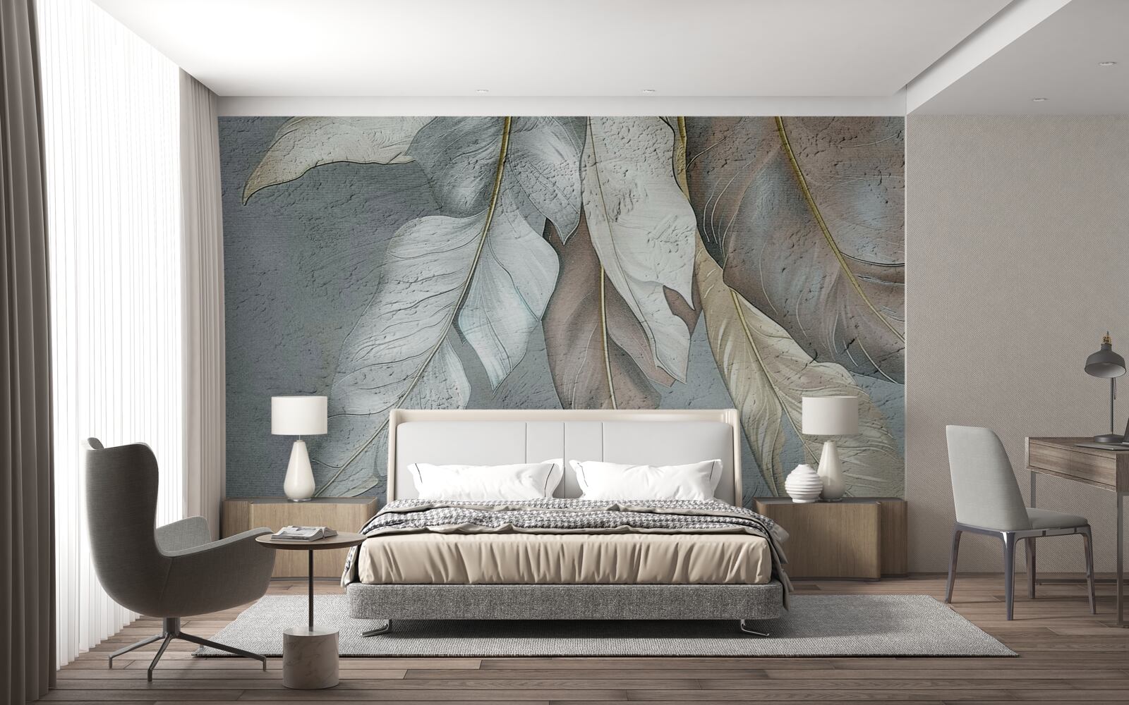 Fototapeta listy paprade naťahujúce sa