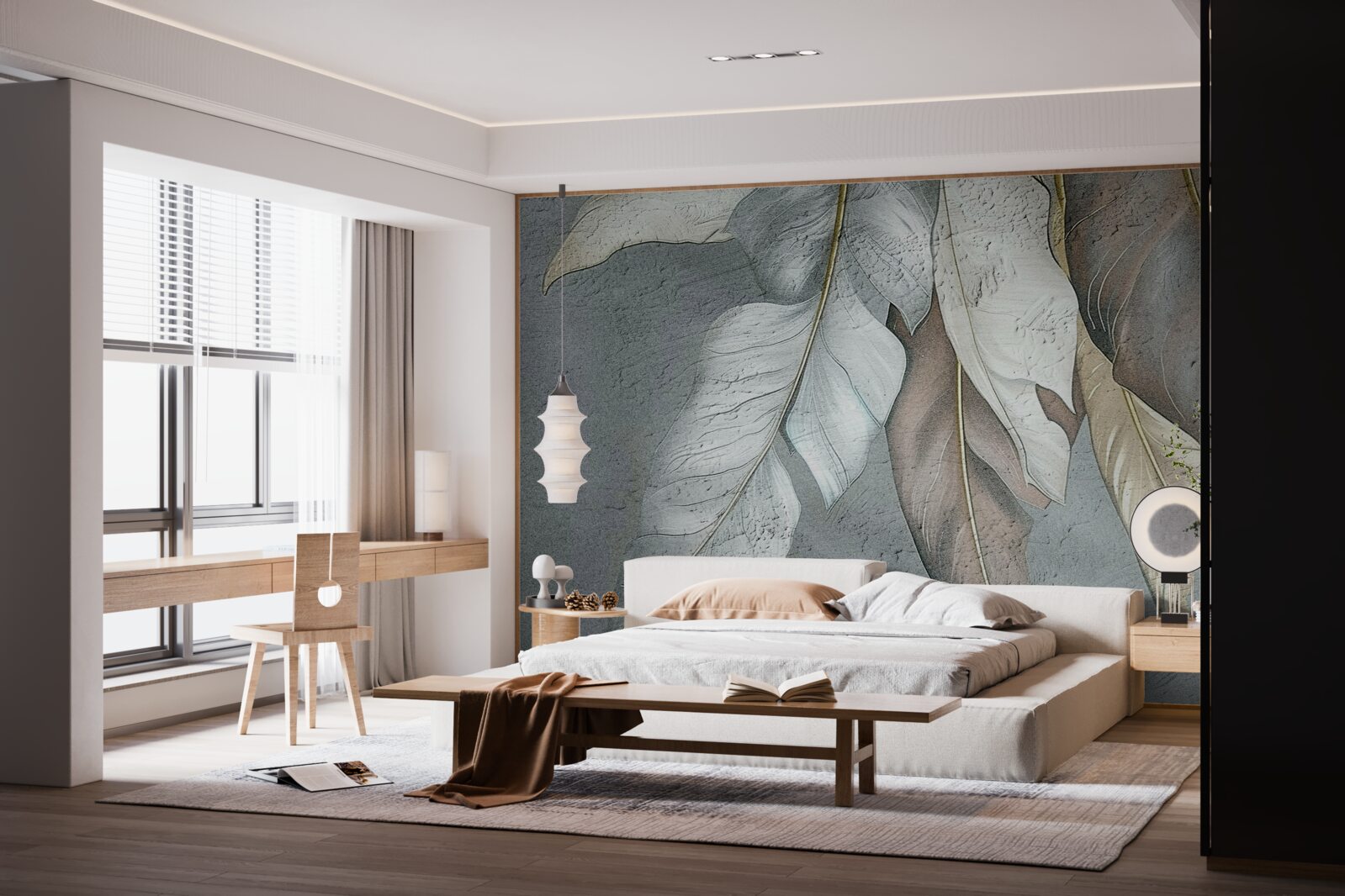 Fototapeta listy paprade naťahujúce sa