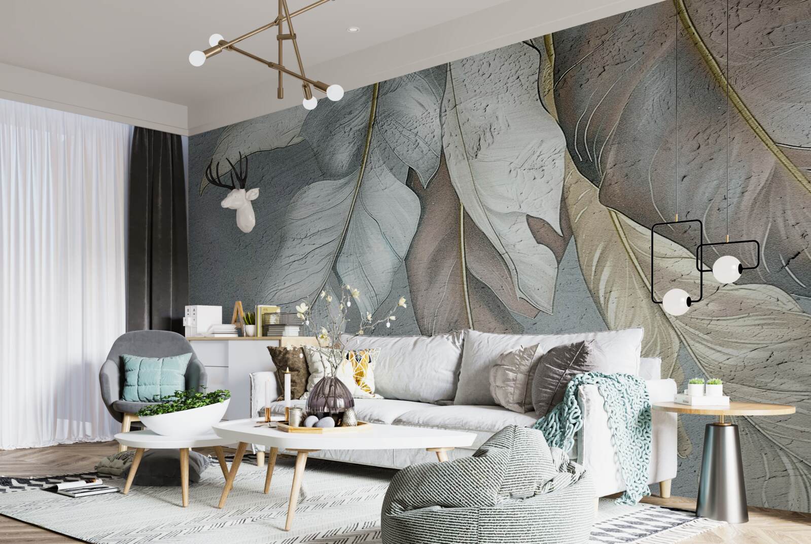 Fototapeta listy paprade naťahujúce sa