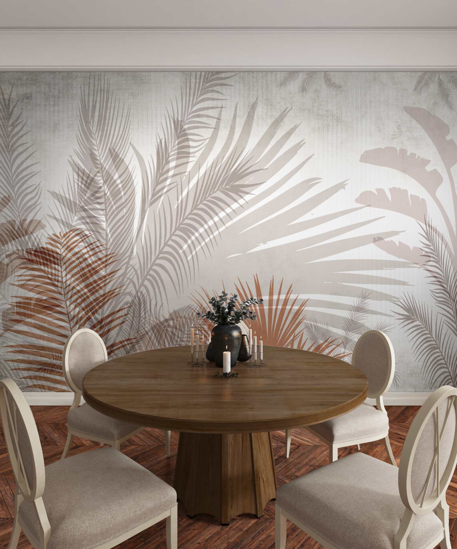 Fototapeta tropické listy a papraď