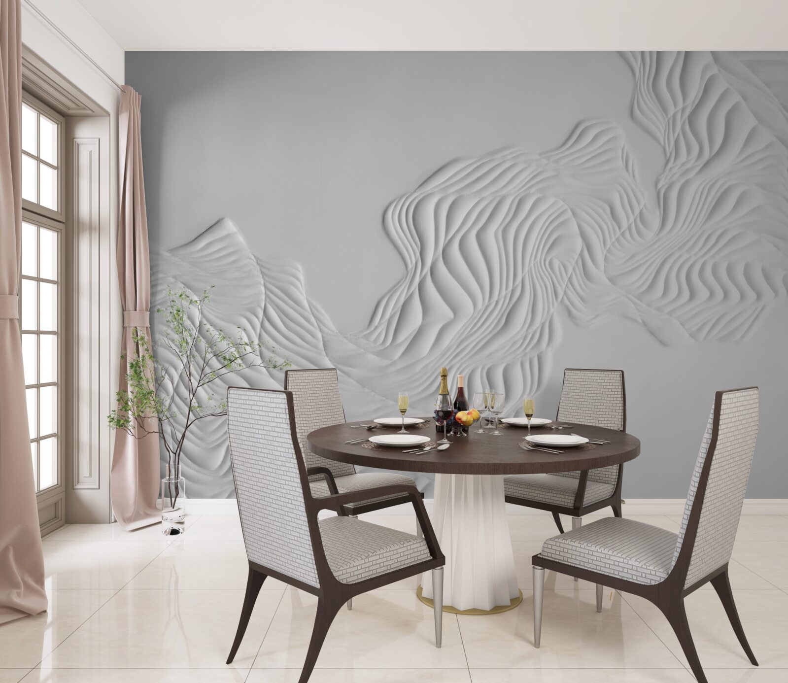 Fototapeta abstraktné línie na svetlých látkach