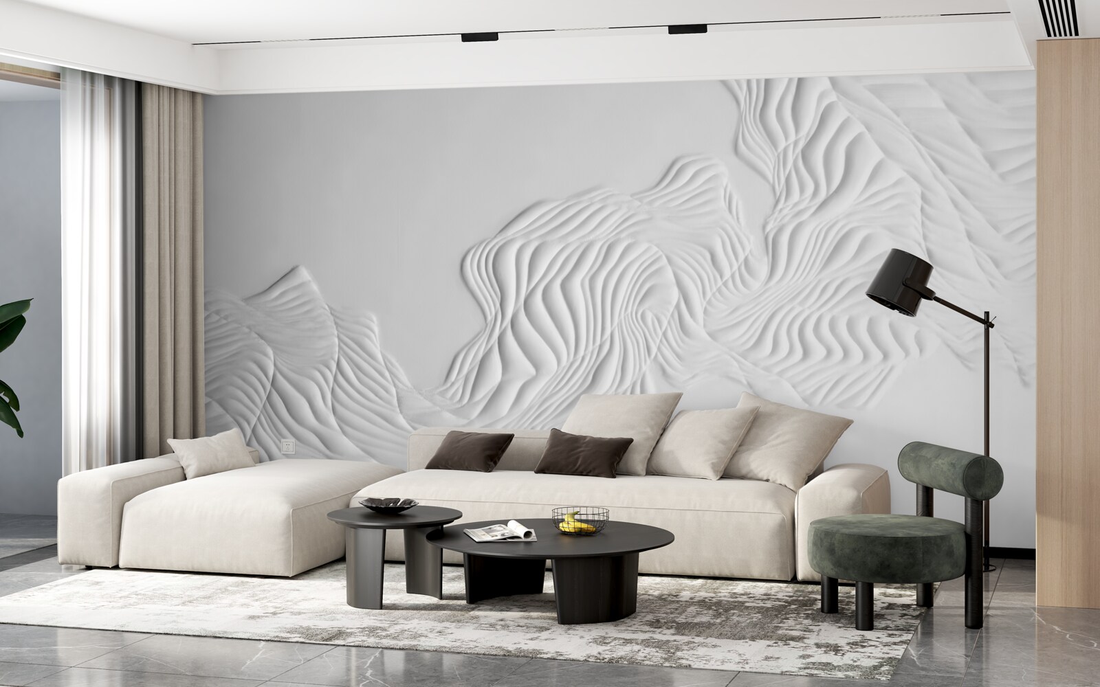 Fototapeta abstraktné línie na svetlých látkach