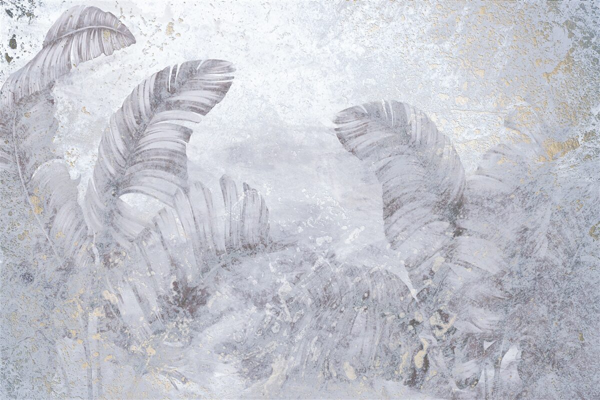 Fototapeta tropické listy v silnom daždi