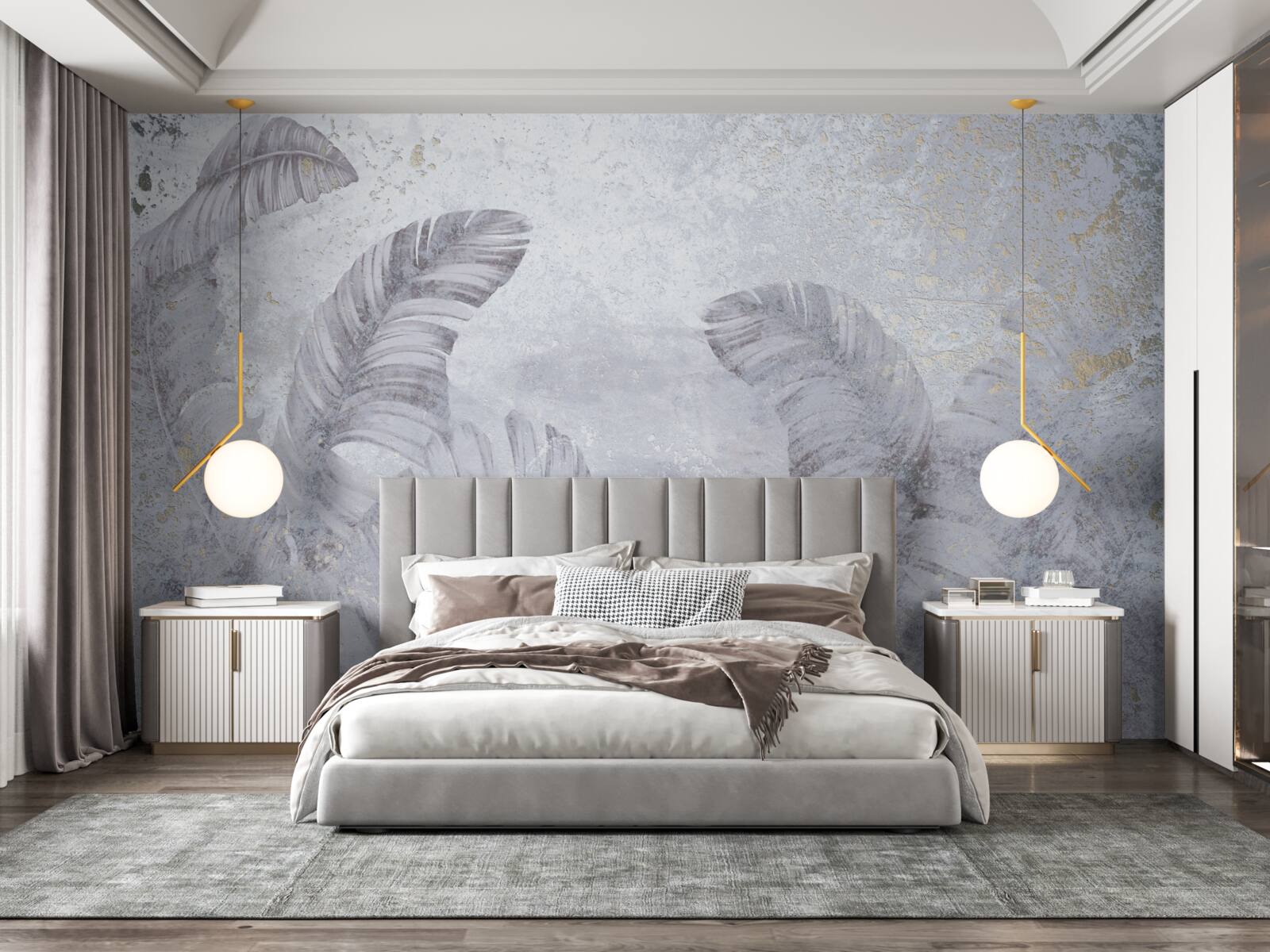 Fototapeta tropické listy v silnom daždi