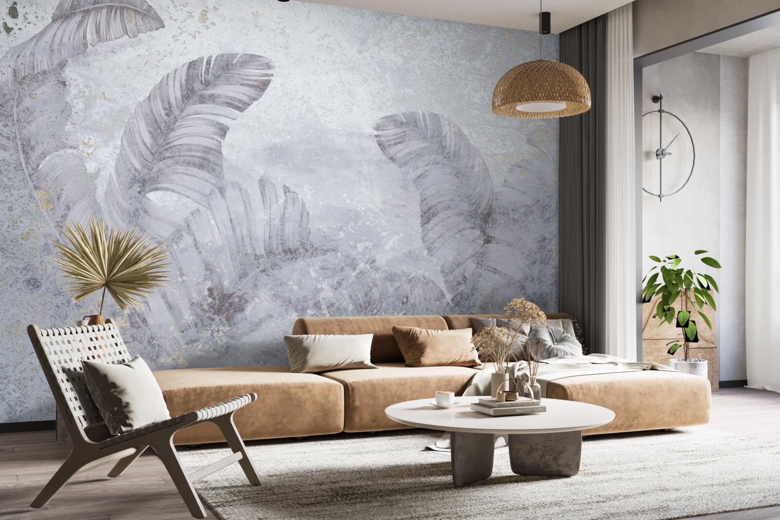 Fototapeta tropické listy v silnom daždi