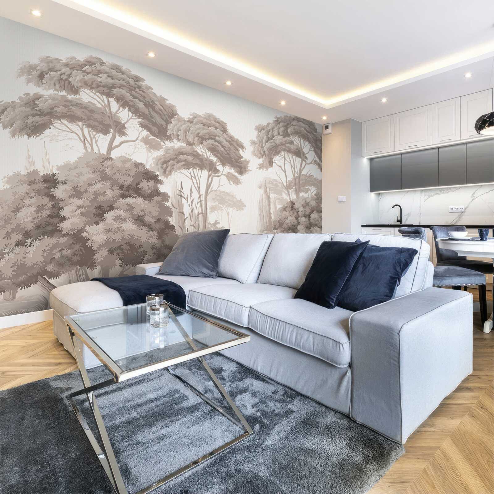 Fototapeta bujné koruny stromov v lese