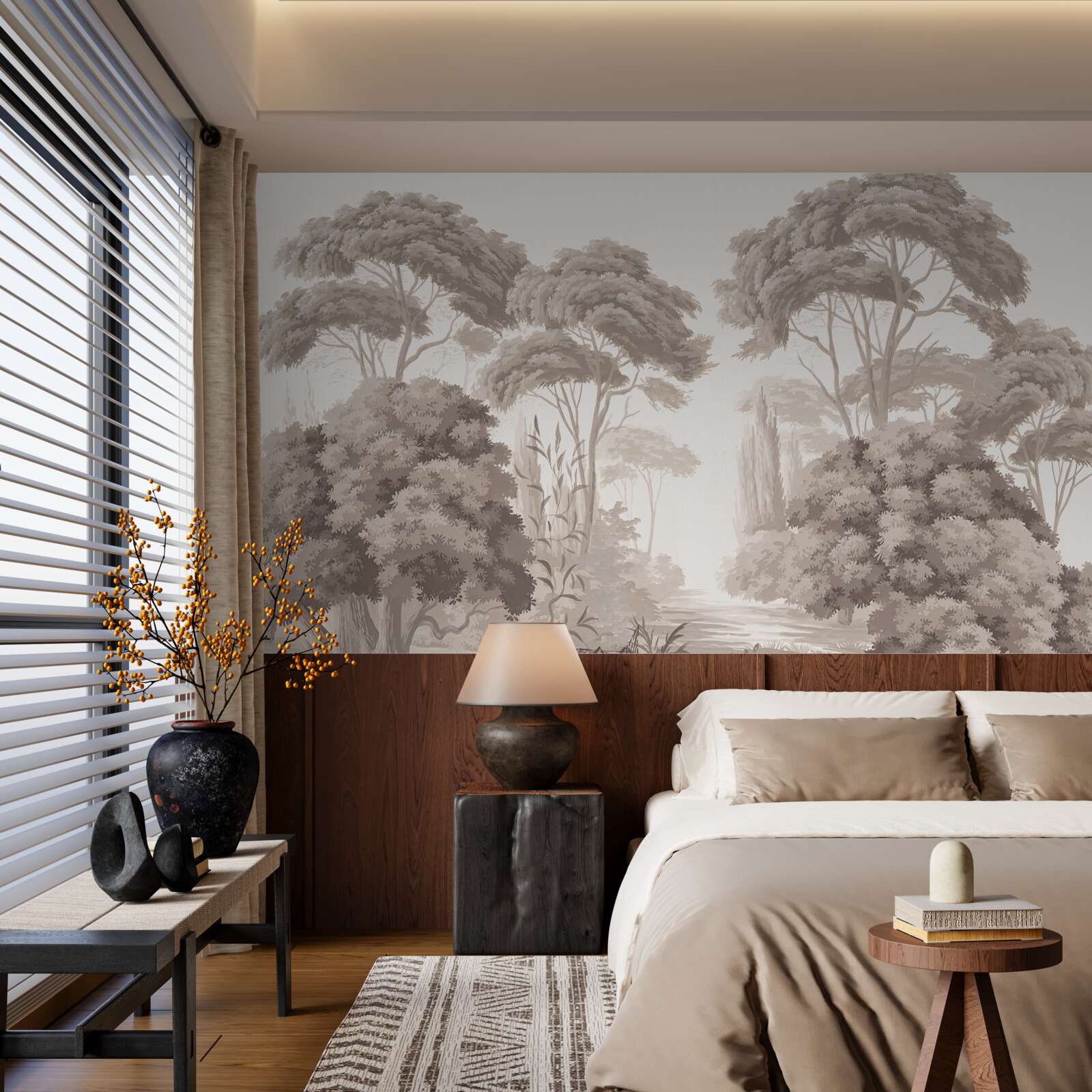 Fototapeta bujné koruny stromov v lese