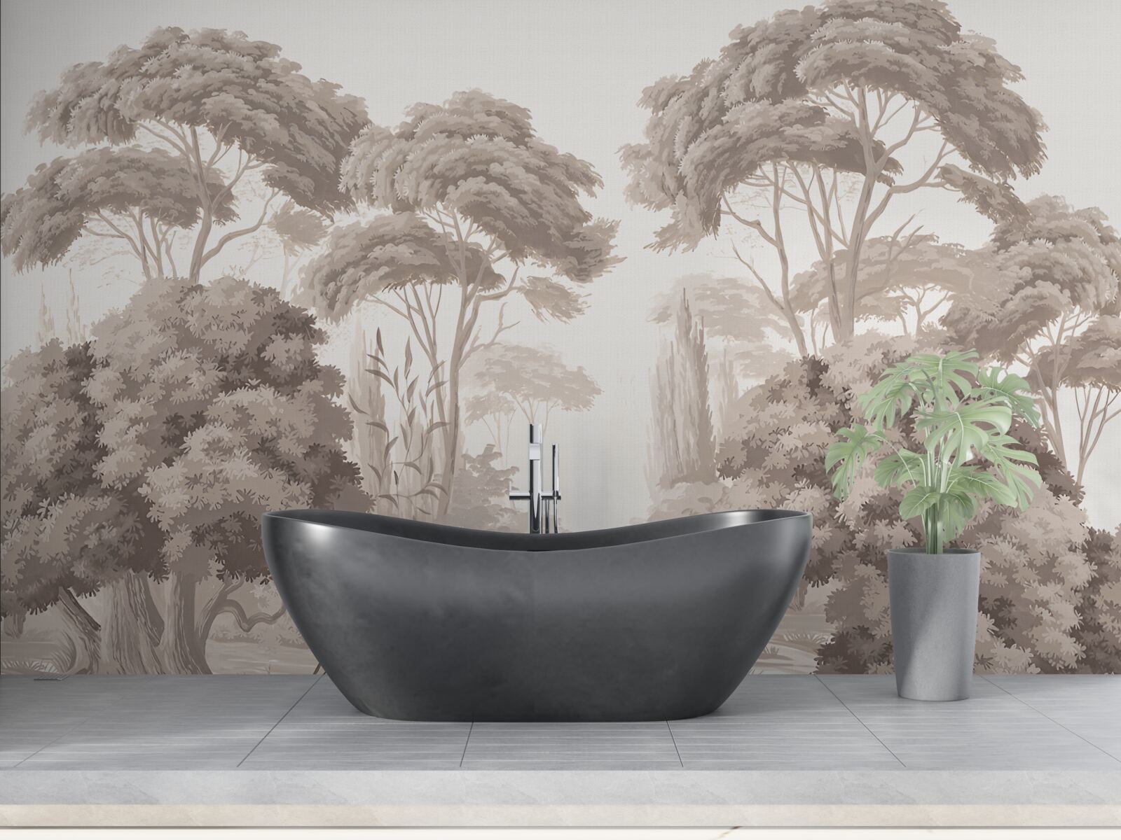 Fototapeta bujné koruny stromov v lese