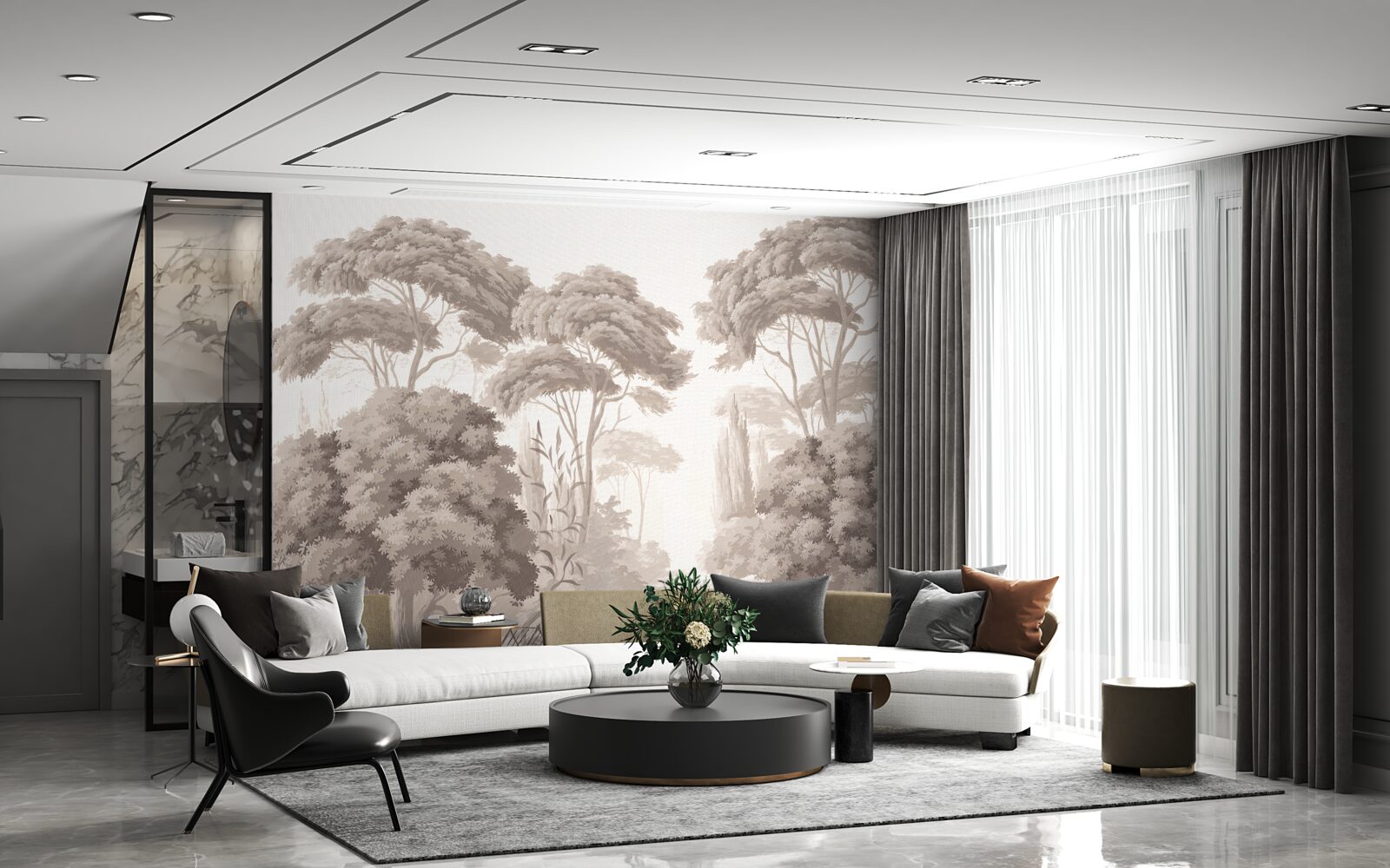 Fototapeta bujné koruny stromov v lese