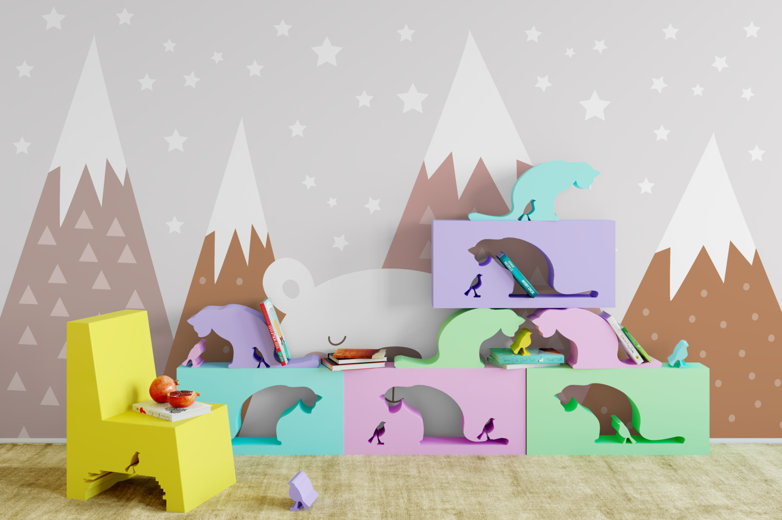 Fototapeta medveď odpočíva v horách