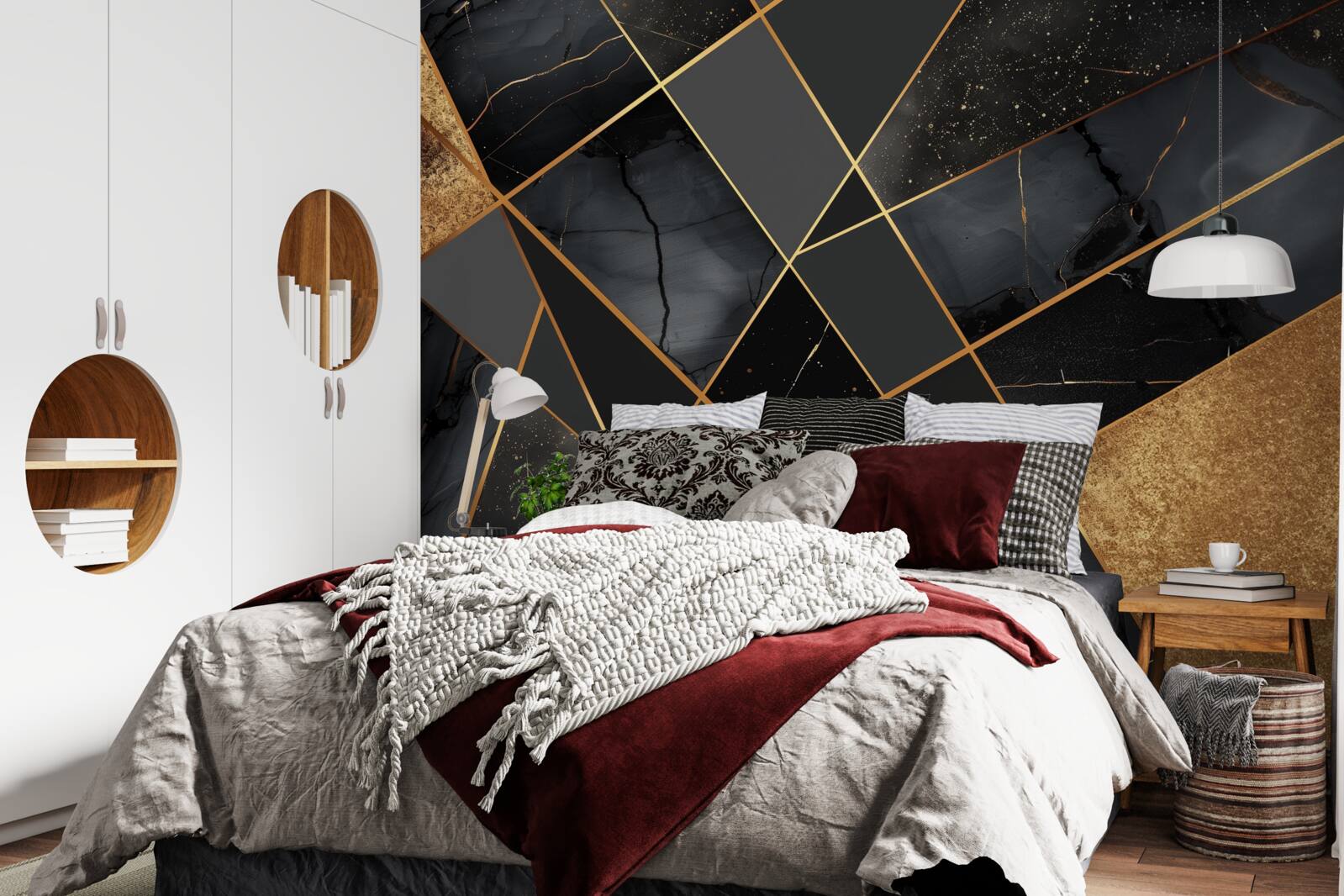 Fototapeta čierny mramor so zlatými žilami