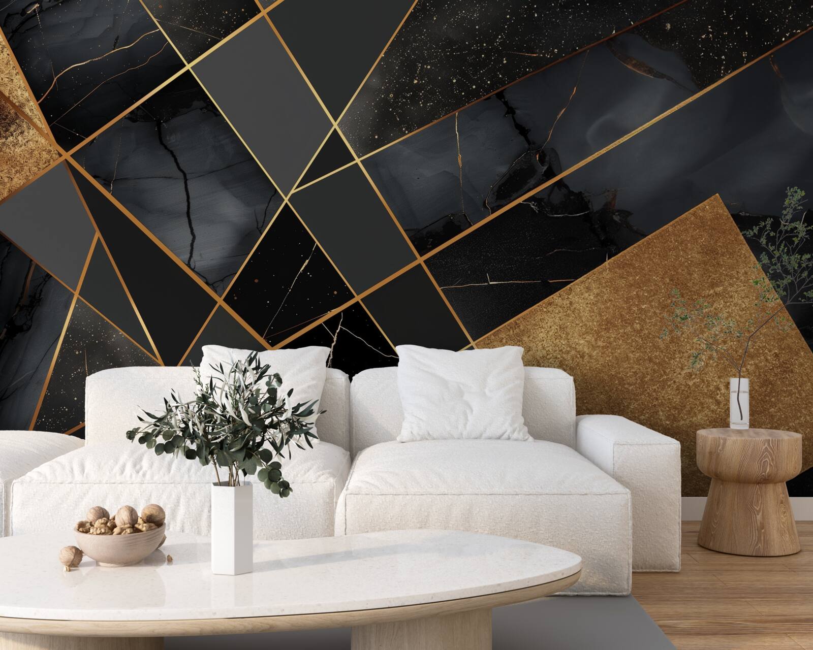 Fototapeta čierny mramor so zlatými žilami