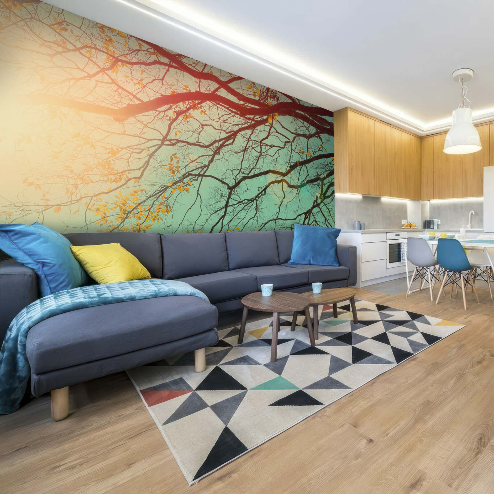 Fototapeta proti oblohe je vidieť vetvy stromov