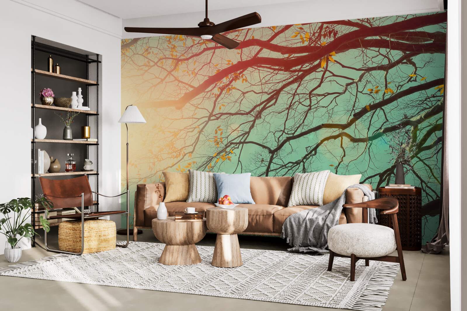 Fototapeta proti oblohe je vidieť vetvy stromov