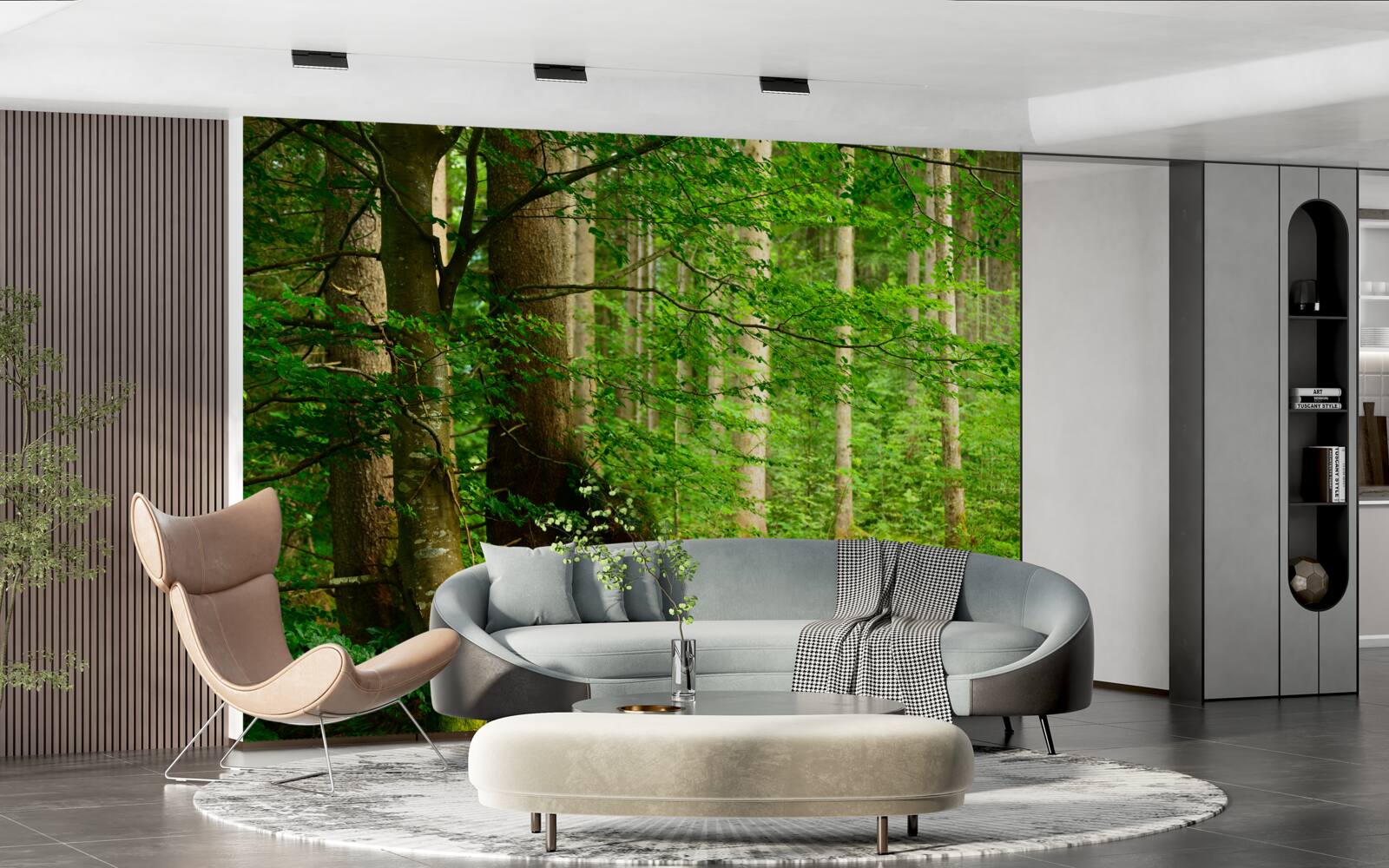 Fototapeta svieži zelený letný les