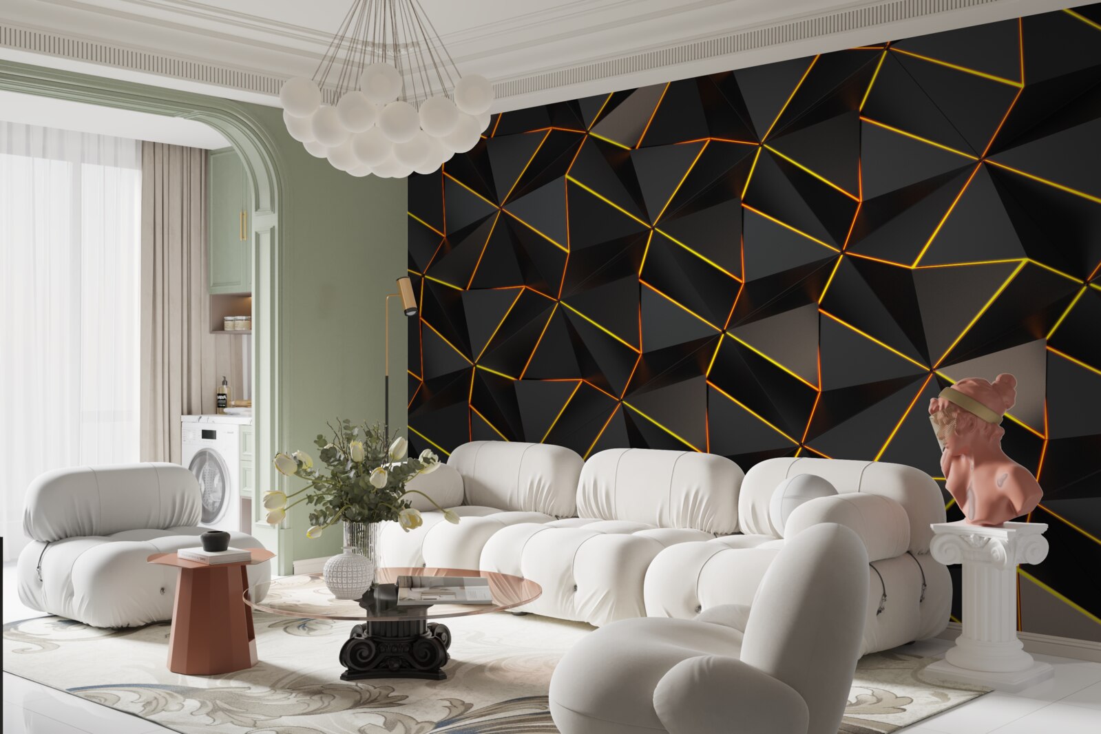 Fototapeta 3D pyramídy so zlatom