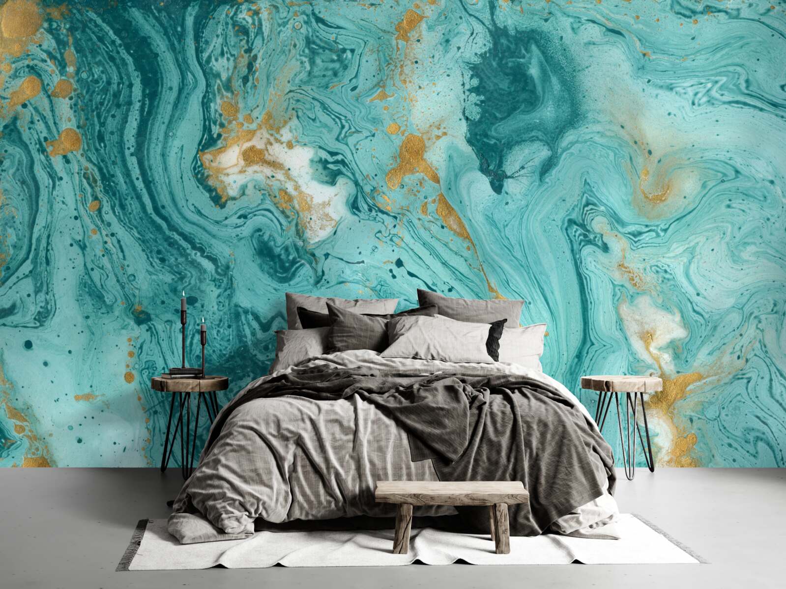 Fototapeta jasne modré vzory na mramore