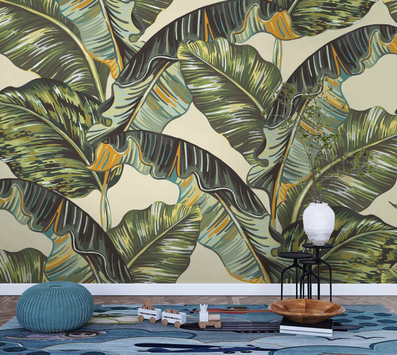 Fototapeta veľa odtieňov na listoch papradí