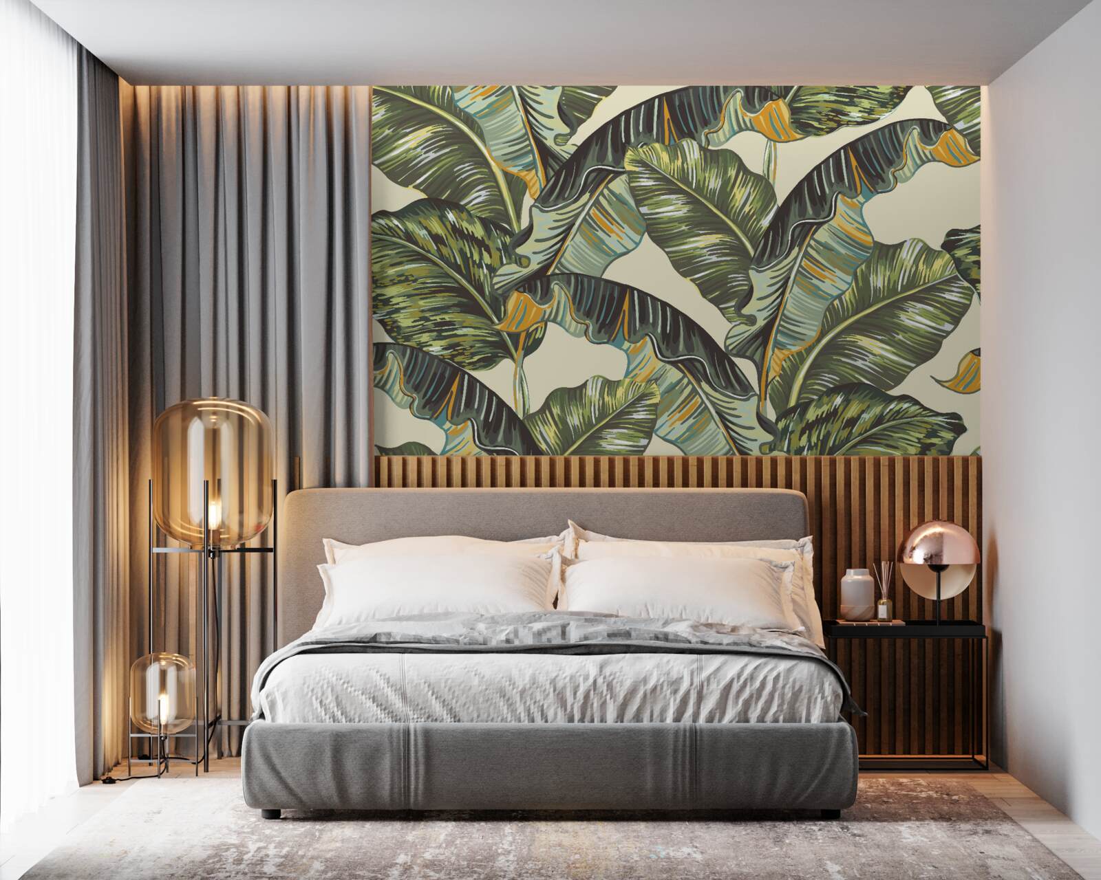 Fototapeta veľa odtieňov na listoch papradí